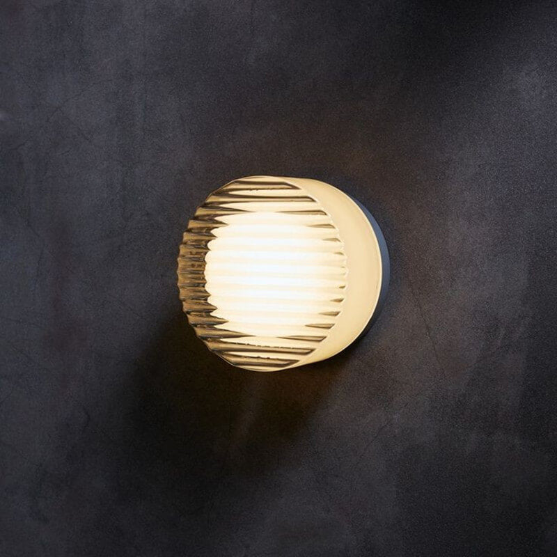 Scandinavian Modern Minimalist Aluminum Acrylic Round LED Wall Sconce Lamp