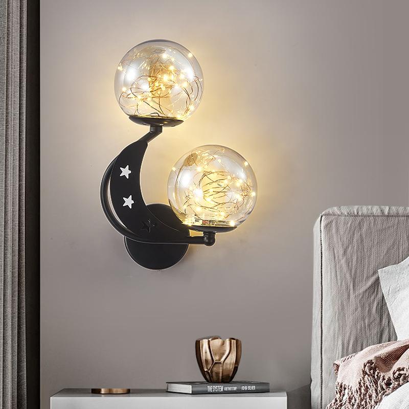Moderne kreative Glas 2-Licht LED Wandleuchte 