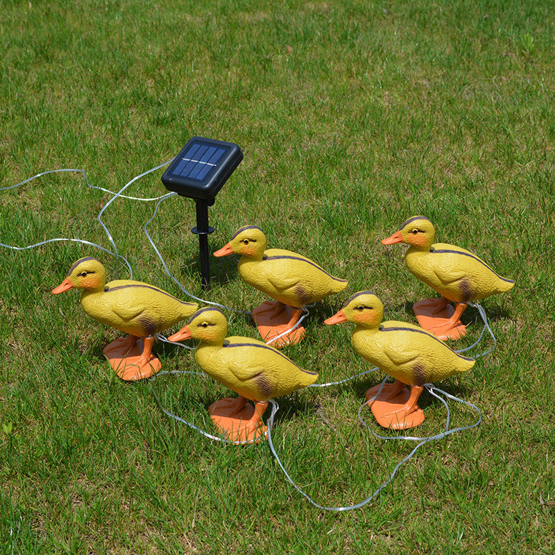 Lumière décorative de paysage animal en forme de canard créatif solaire à LED 