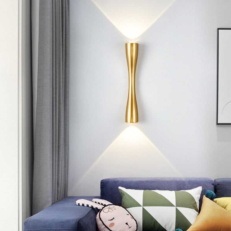 Moderne einfache Long Horn 2-Licht LED Innen- und Außenwandleuchte 