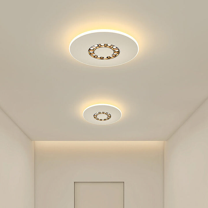 Lumière LED encastrée au design moderne et créatif avec double cercle/carré 