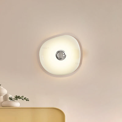 Modern Cream Style Creative Resin Pebble 1-Light Flush Mount Ceiling Light