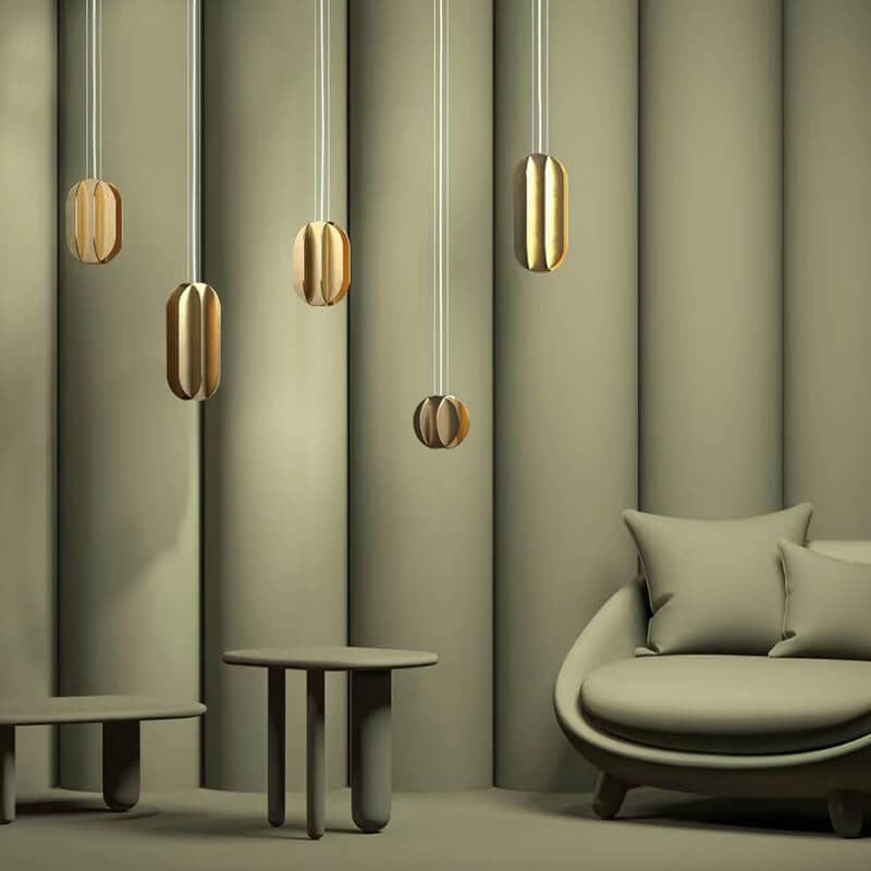 Modern Light Luxury Wrought Iron Copper Lantern 1-Light Pendant Light