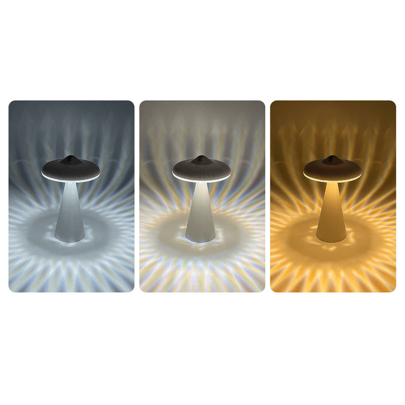 Lampe de Table LED Ambiante OVNI Champignon Créatif Moderne 