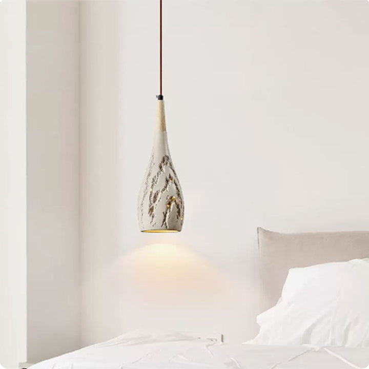 Zeitgenössische Retro konische hohe gemischte Ton 1-Licht Pendelleuchte für Schlafzimmer 