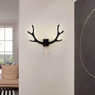 Contemporary Creative Antler Iron Acrylic LED Wall Sconce Lamp For Bedroom