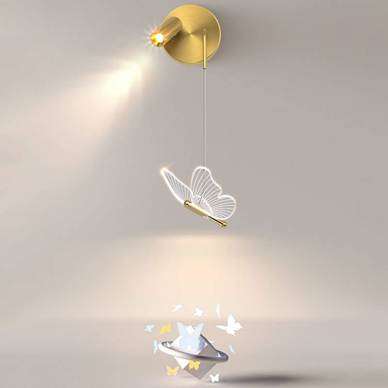 Nordic Light Luxury Butterfly Spotlight Design LED Wall Sconce Lamp