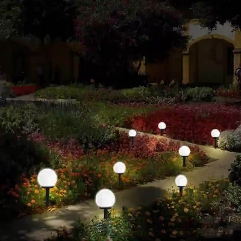 Solar Runde Kugel LED Outdoor Rasen Dekorative Bodenstecker Licht 