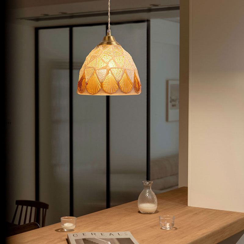 Nordic Vintage Colorful Shell 1-Licht Pendelleuchte 