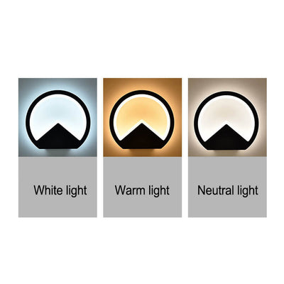 Nordic Minimalist Round Geometric LED Wall Sconce Lamp