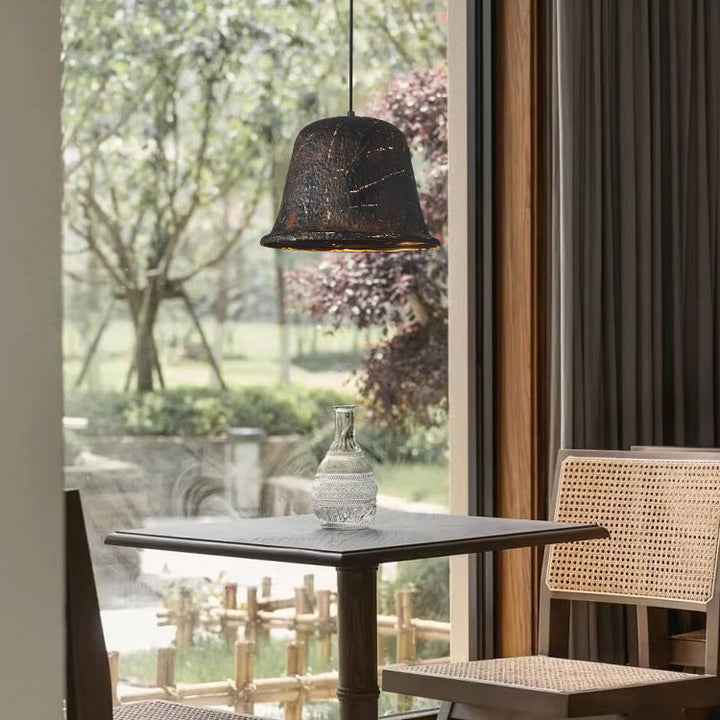 Contemporary Industrial Iron Hat Shape 1-Light Pendant Light For Dining Room