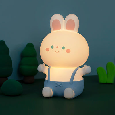 Creative Cartoon Rabbit Silicone USB Rechargeable Dimming Timer LED Night Light Table Lamp