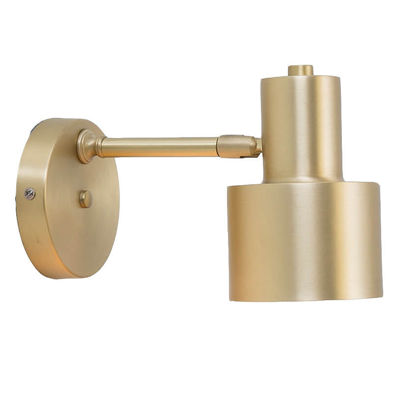 Nordic Minimalist Golden Metal Column 1-Light Wall Sconce Lamp