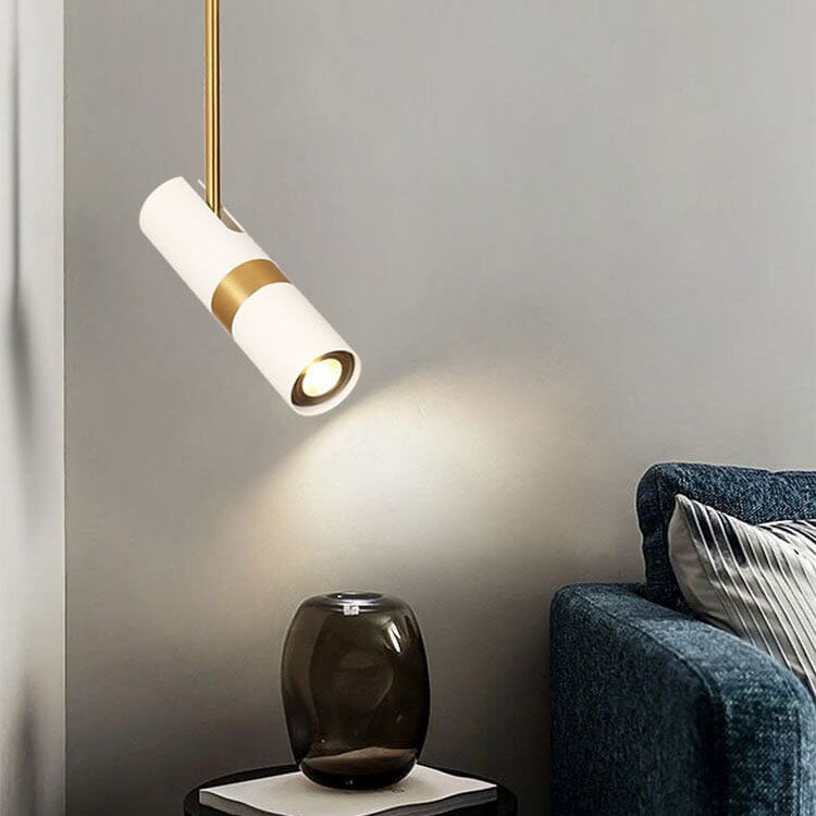 Lampe suspendue moderne en aluminium et fer avec projecteur LED de luxe léger 