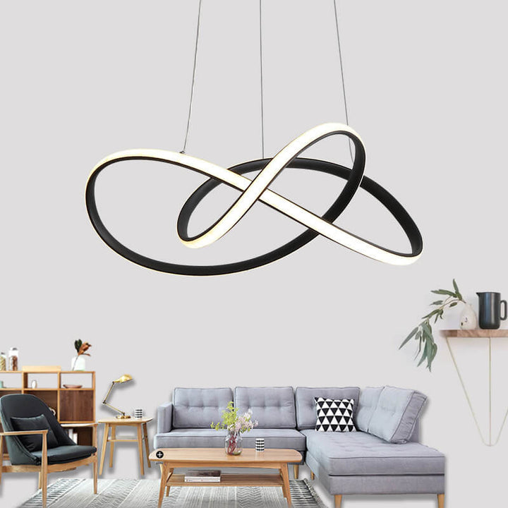 Modern Minimalist Ring Aluminum Strip LED Pendant Light