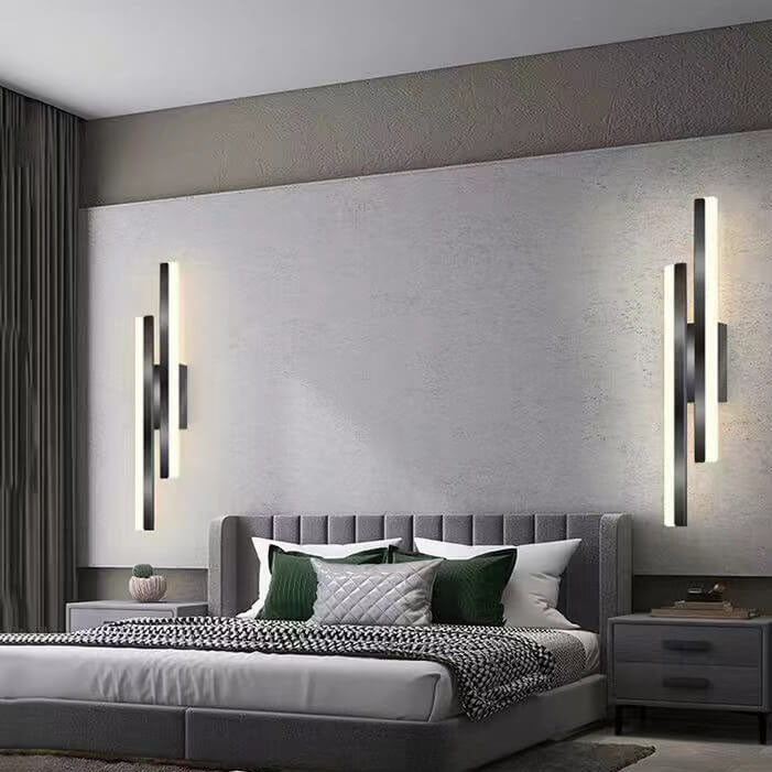 مصباح حائط LED من الحديد والأكريليك بخطوط حديثة بسيطة 