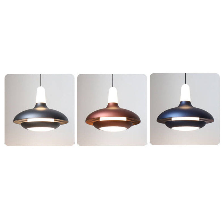 Nordic Creative Aluminium Flying Saucer Anhebbare LED-Pendelleuchte