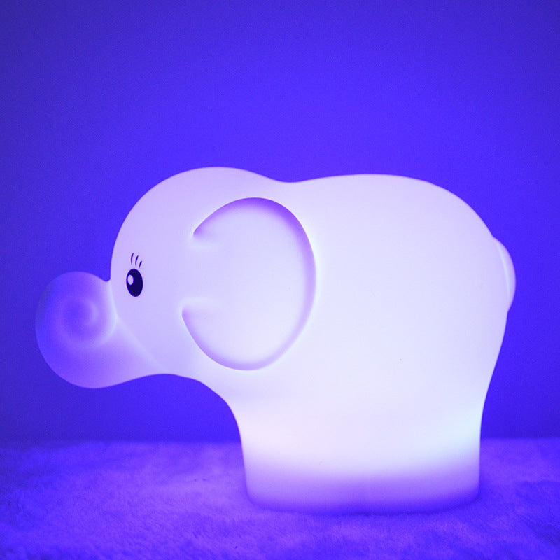 مصباح طاولة LED ليلي بتصميم فيل إبداعي من السيليكون مع USB 