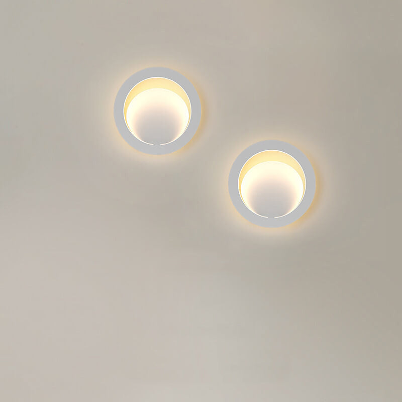 Modern Simple Square Round Geometry LED Wall Sconce Lamp
