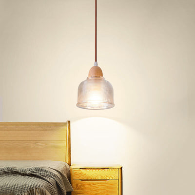 Nordic Log Glass Einfaches Design 1-Licht-Pendelleuchte 