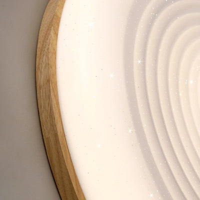 Nordic Minimalist Log Round Acrylic Star Effect LED Flush Mount Ceiling Light