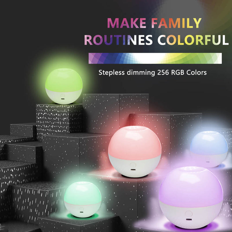 LED Rundkugel-Nachtlicht 16 Farben Fernbedienung Touch Tischlampe 