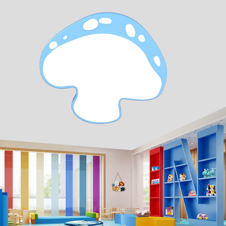 Creative Cartoon Mushroom Shape Kids LED Flush Mount Ceiling Light