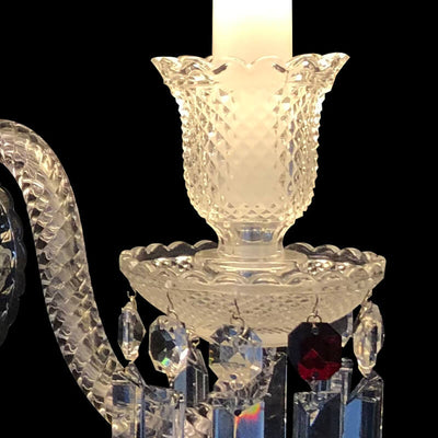 European Vintage Luxury Crystal Candelabra 2-Light Wall Sconce Lamp