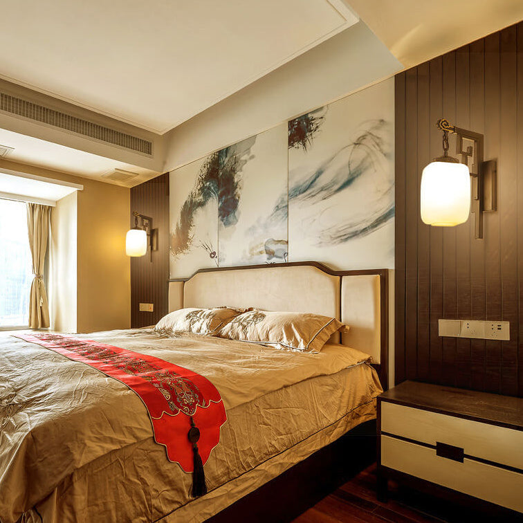Nouveau design de motif rétro simple chinois applique murale à 1 lumière 