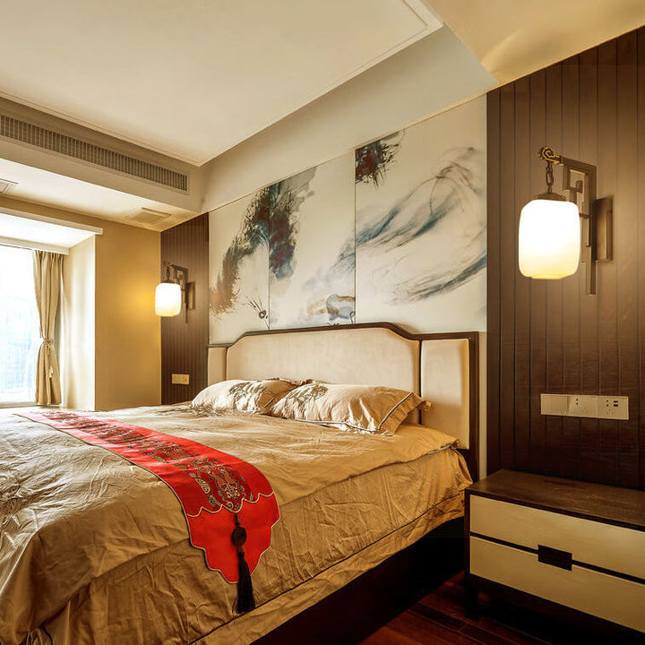 Nouveau design de motif rétro simple chinois applique murale à 1 lumière 