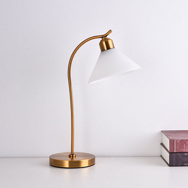 Modern Simple Metal Cone Shade 1-Light Table Lamp