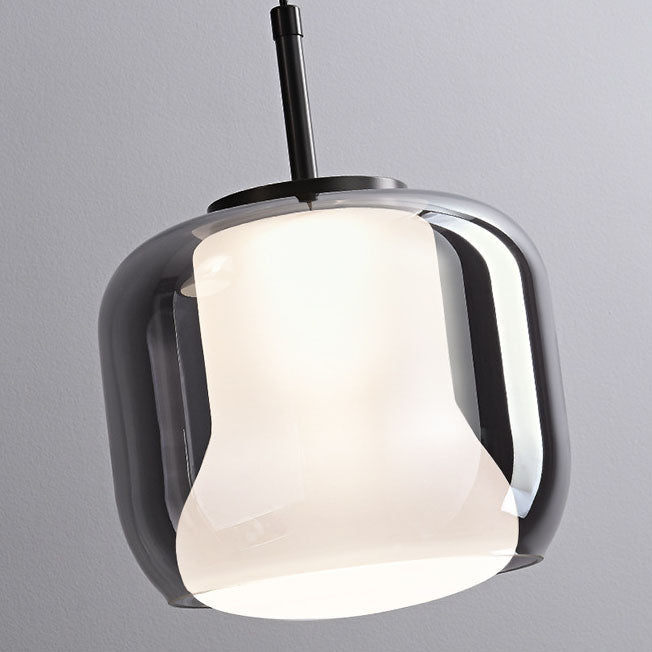 Lámpara colgante moderna minimalista de cobre acrílico con 1 luz 