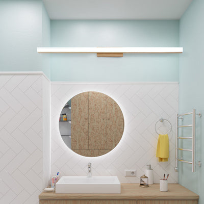Lámpara de Aplique de Pared LED Minimalista Nórdica de Madera en Forma de Tira Larga 