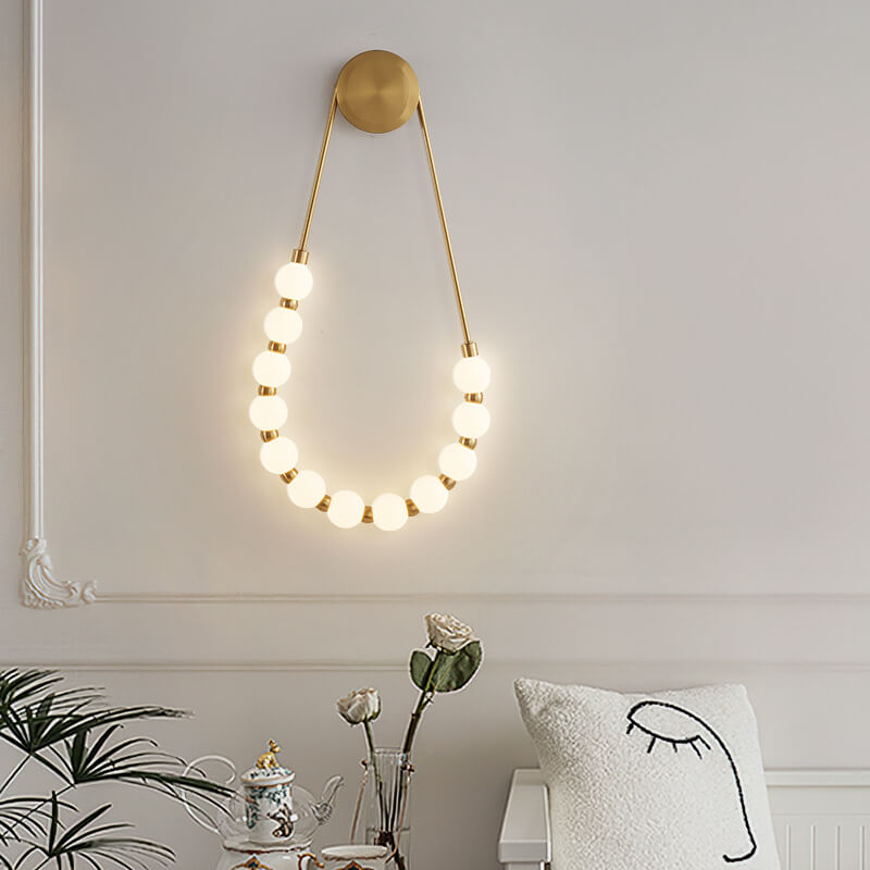 Modern Minimalist Necklace Magic Bean LED Wall Sconce Lamp