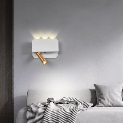 Minimalist Square Spotlight Rotating LED Wall Sconce Lamp