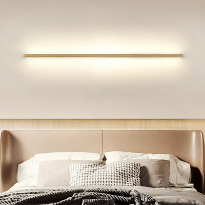 Japanese Simple Solid Wood Strip LED Wall Sconce Lamp