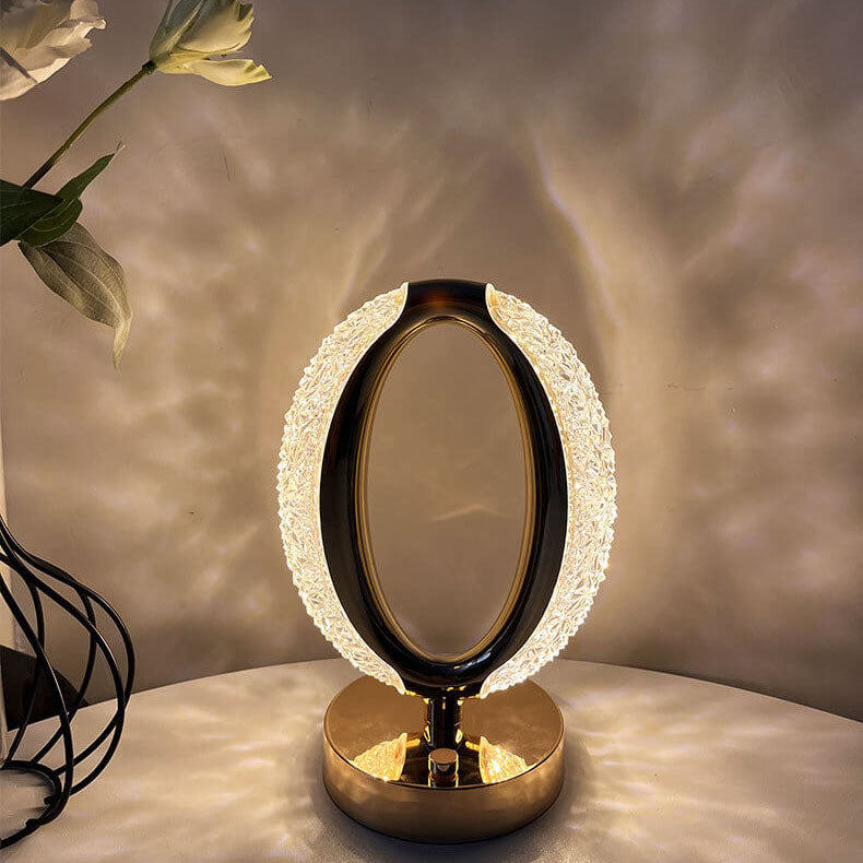 Lámpara de Mesa Táctil LED de Acrílico de Cristal Creativo Moderno 