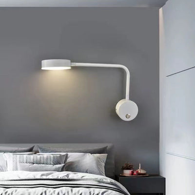 Modern Minimalist Solid Color with Switch Rotatable LED Wall Sconce Lamp