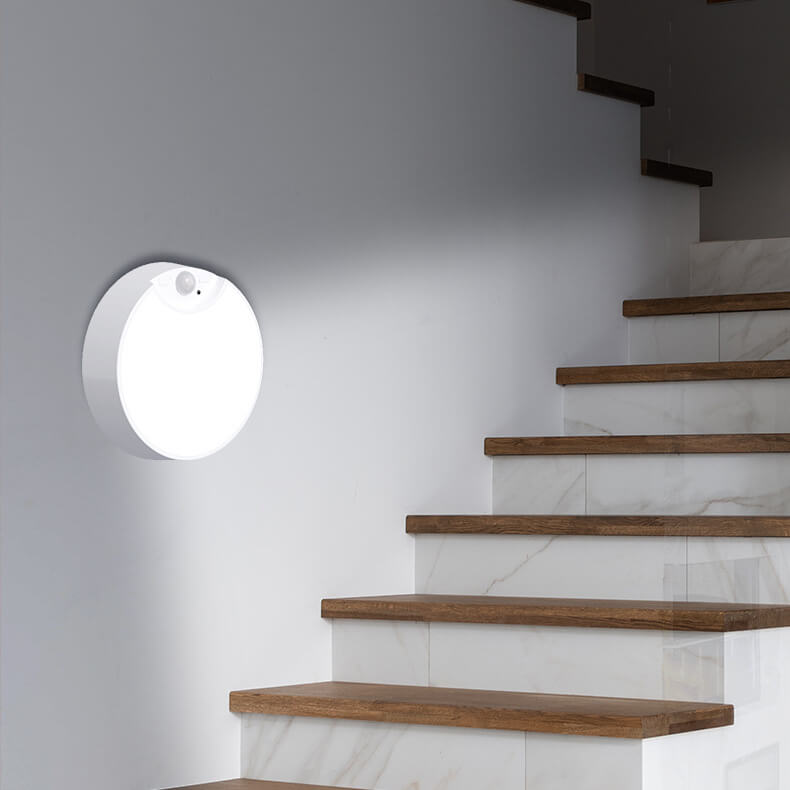 Simple Sensor Weiße runde LED-Deckenleuchte aus Acryl 