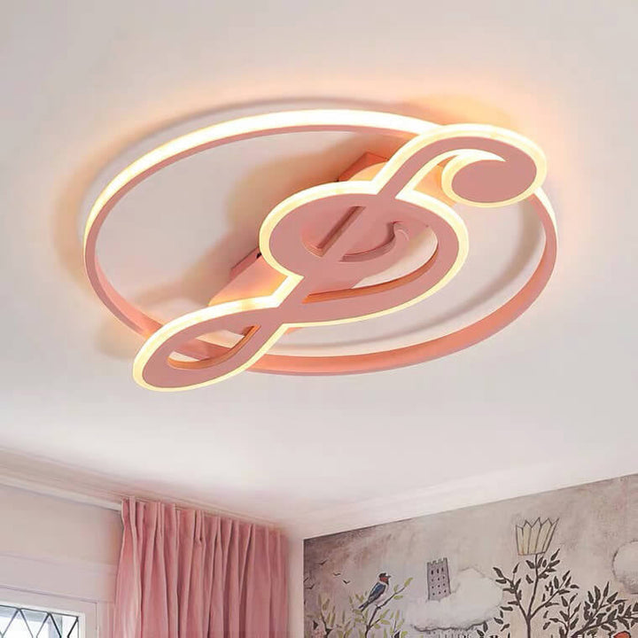 Plafonnier LED encastré avec notes de musique créatives nordiques 