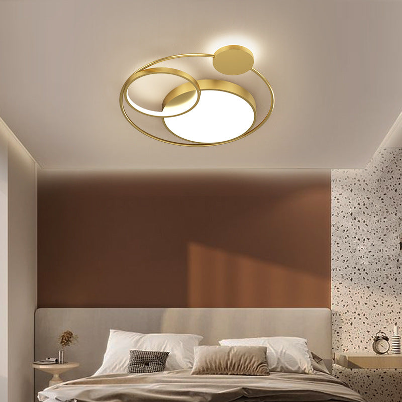 Plafonnier encastré à LED en aluminium, cercle moderne et créatif 