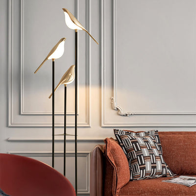 Nordic Creative Magpie Decorative 3-Light LED Standing Floor Lamp