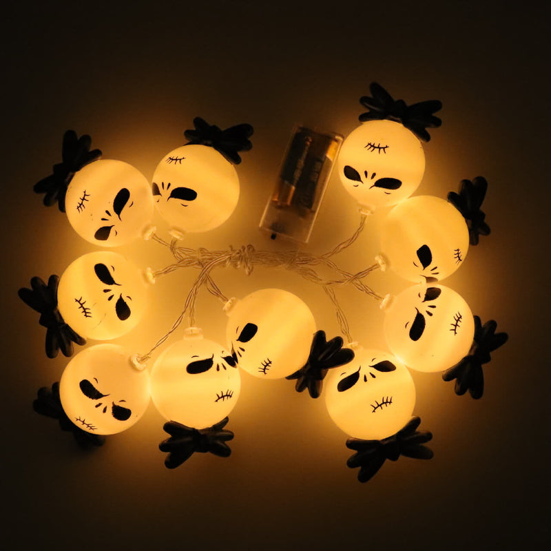Guirlande lumineuse LED avec visage fantôme d&