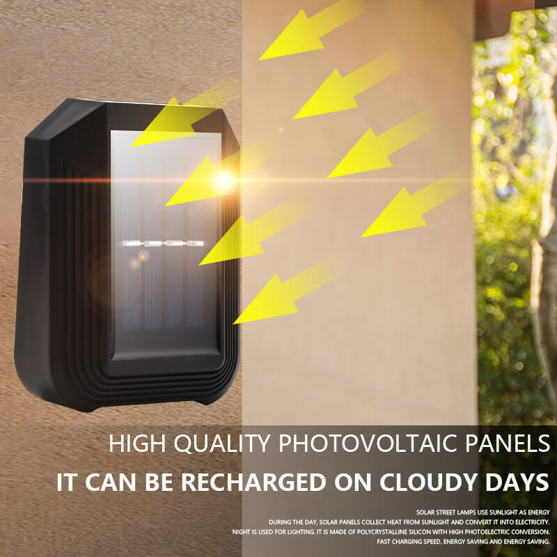Simple LED Solar Outdoor Waterproof Wall Sconce Lamp