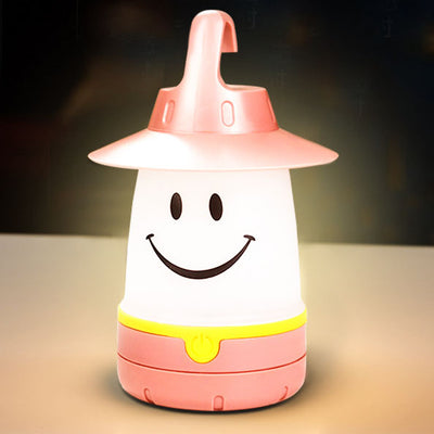 Kreative Smiley-Laterne Outdoor Camping LED dekorative Tischlampe 