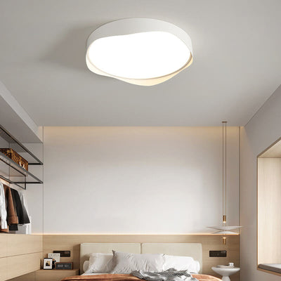 Nordic Minimalist Round Curve Border LED Flush Mount Ceiling Light