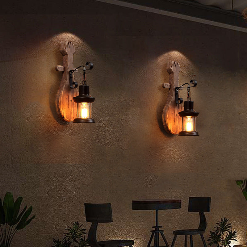 Traditionelle Bauernhaus-Wandleuchte in Pipa-Form mit 1 Licht für das Esszimmer 