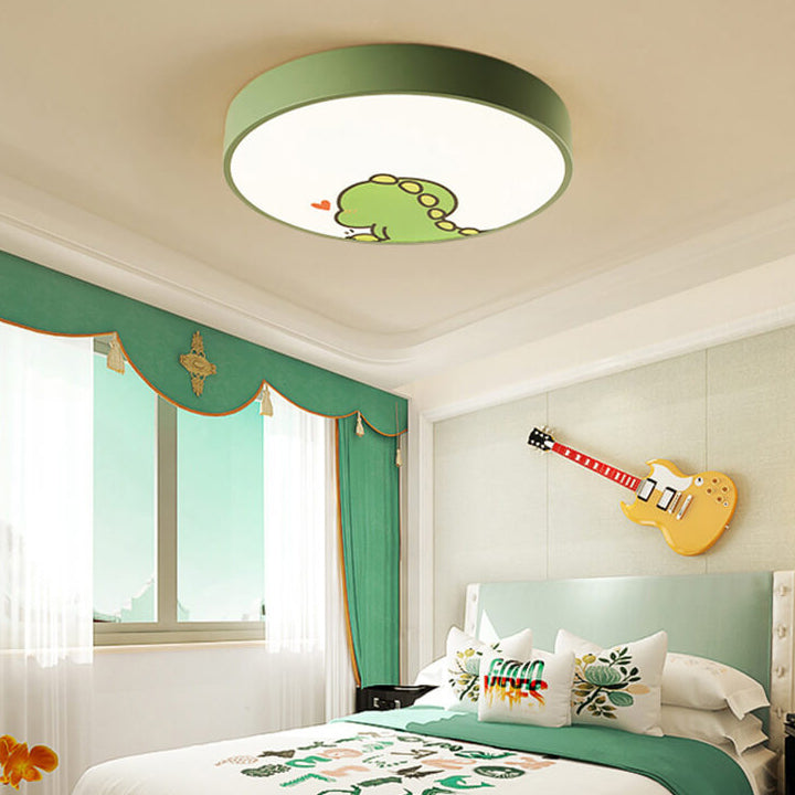 Cartoon Creative Colorful Round Children LED Flush Mount Ceiling Light
