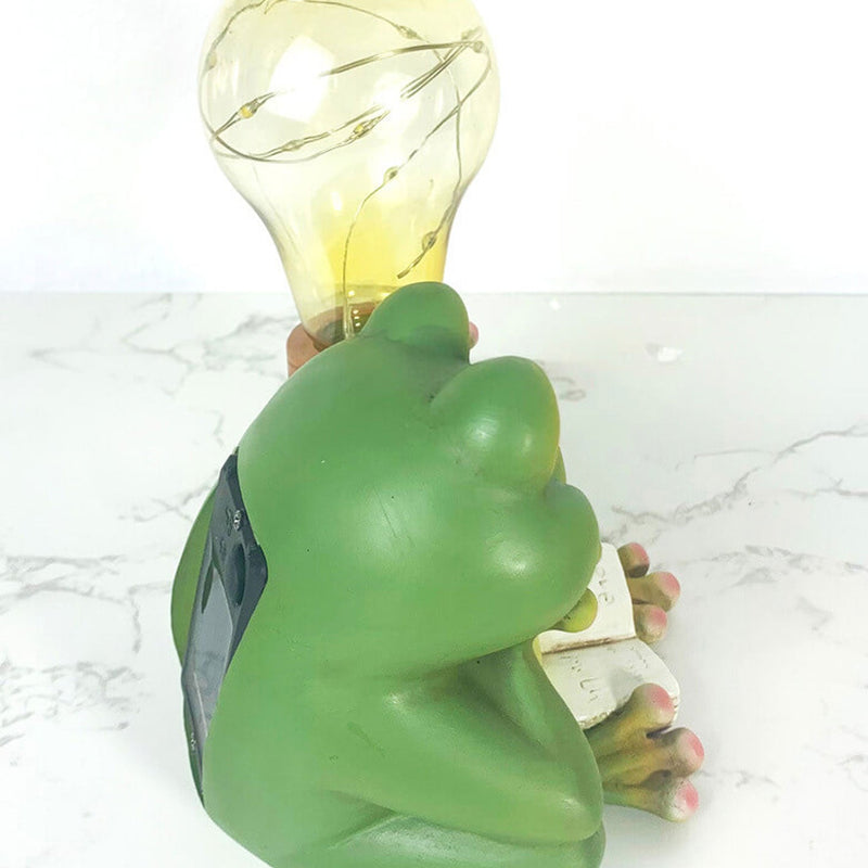 Solar Creative Cartoon Frog Design LED dekoratives Licht im Freien 