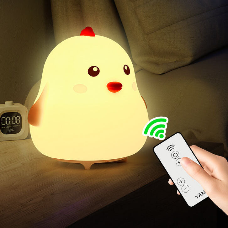 Lampe de Table à Télécommande LED avec Lumière Nocturne en Silicone Créatif Pat 